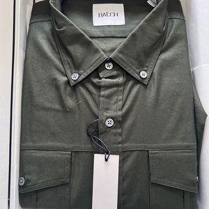 Batch brand olive Green editor men’s shirt XL button Down New W Tags Dress Shirt